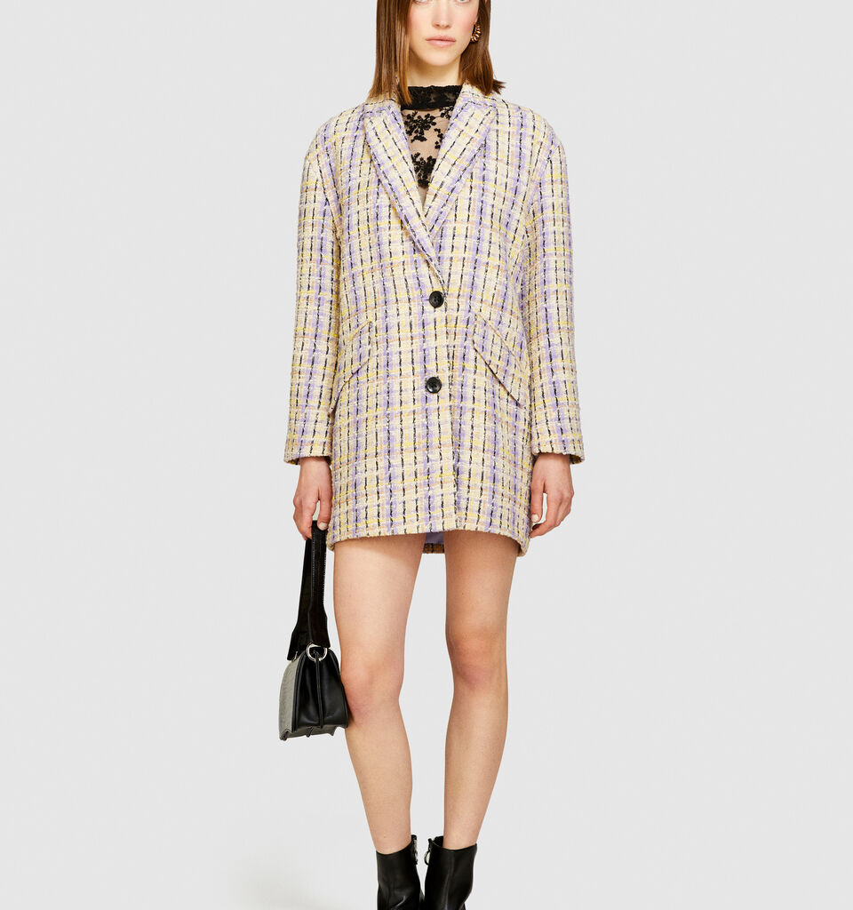 Yarn dyed bouclè jacket - women's jackets - Multi-color | Sisley image number 1